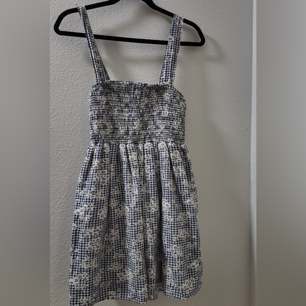 American Eagle Outfitters Blue and White Mini Dress